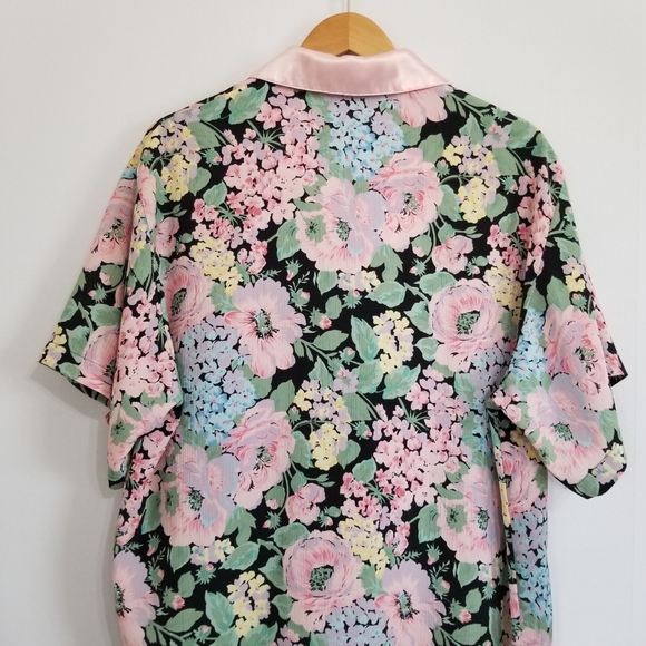 Vintage Victoria's Secret Floral Print Night Tunic Mini Dress Size M/L - Picture 6 of 10
